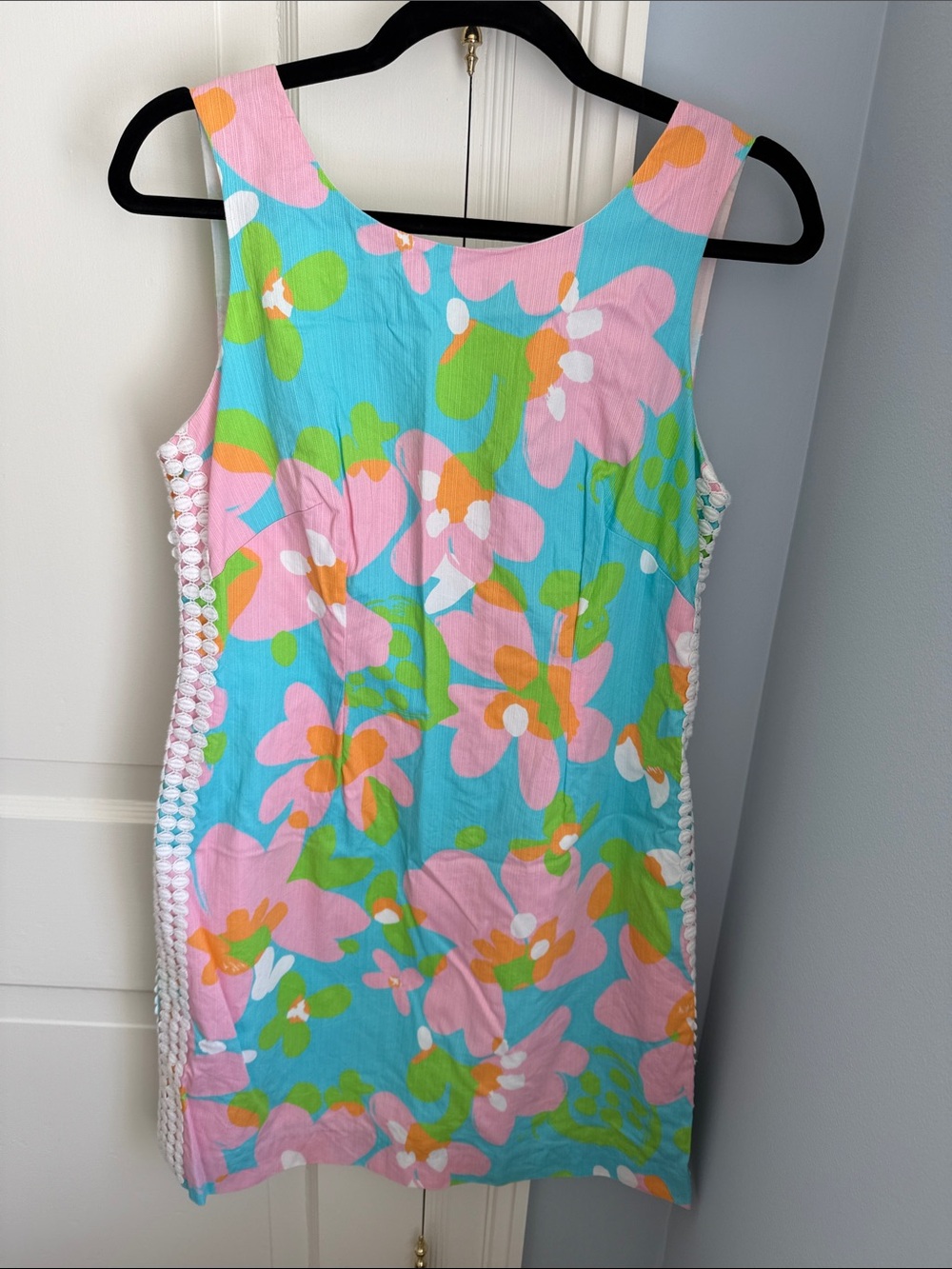 Lilly Pulitzer Blue Pink Green Floral Shift Dress